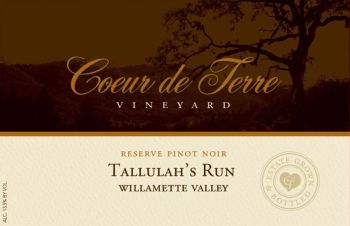 2012 Tallulah's Run Reserve Pinot Noir 